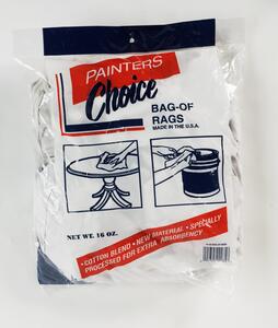 1 LB BAG OF WHITE KNIT RAGS